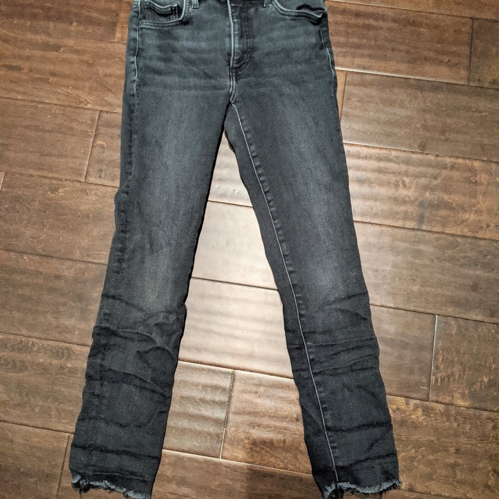 Denim Forum Mid Rise Skinny Crop